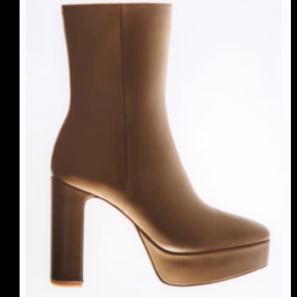 PLATFORM LEATHER ANKLE BOOTS - Picture 3 of 3